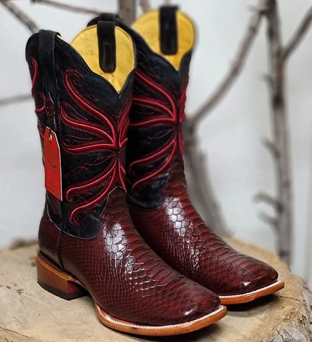 Botas de Piton Grabado Horma Rodeo Cuadrada - Image 2