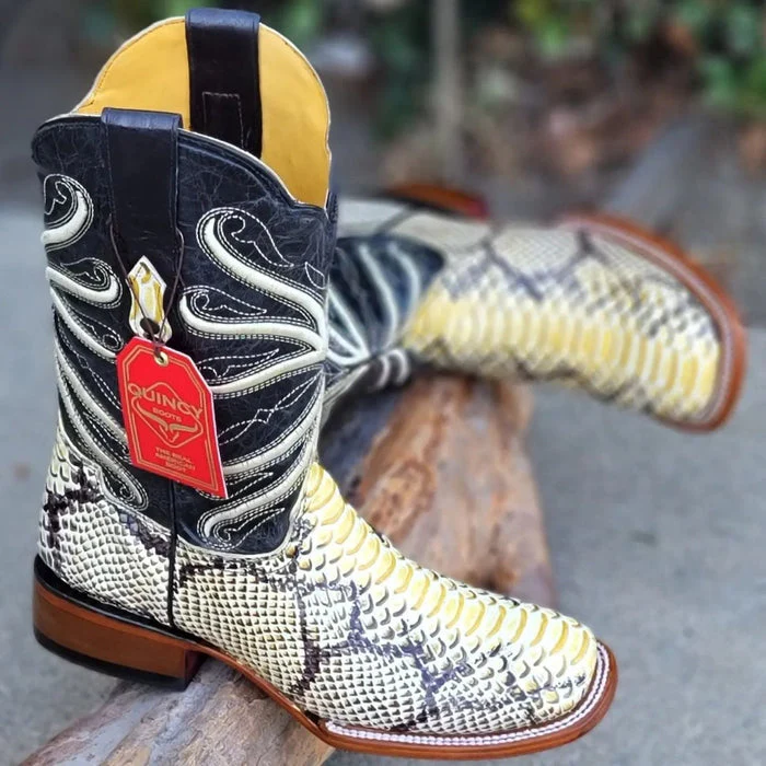 Botas de Piton Grabado Horma Rodeo Cuadrada - Image 3