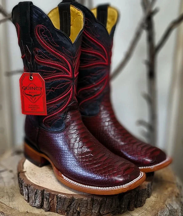 Botas de Piton Grabado Horma Rodeo Cuadrada - Image 4