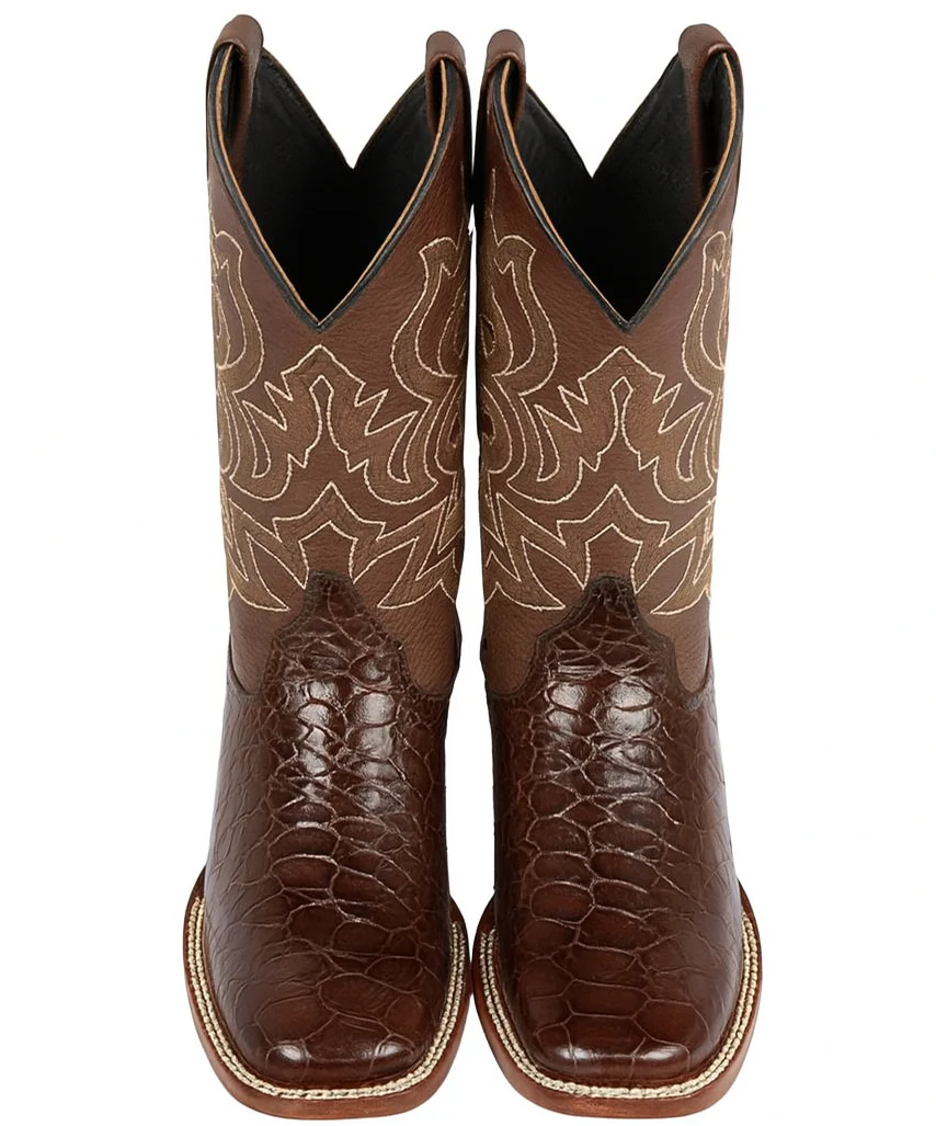 Botas de Tortuga Grabada Horma Rodeo Cuadrada - Image 4