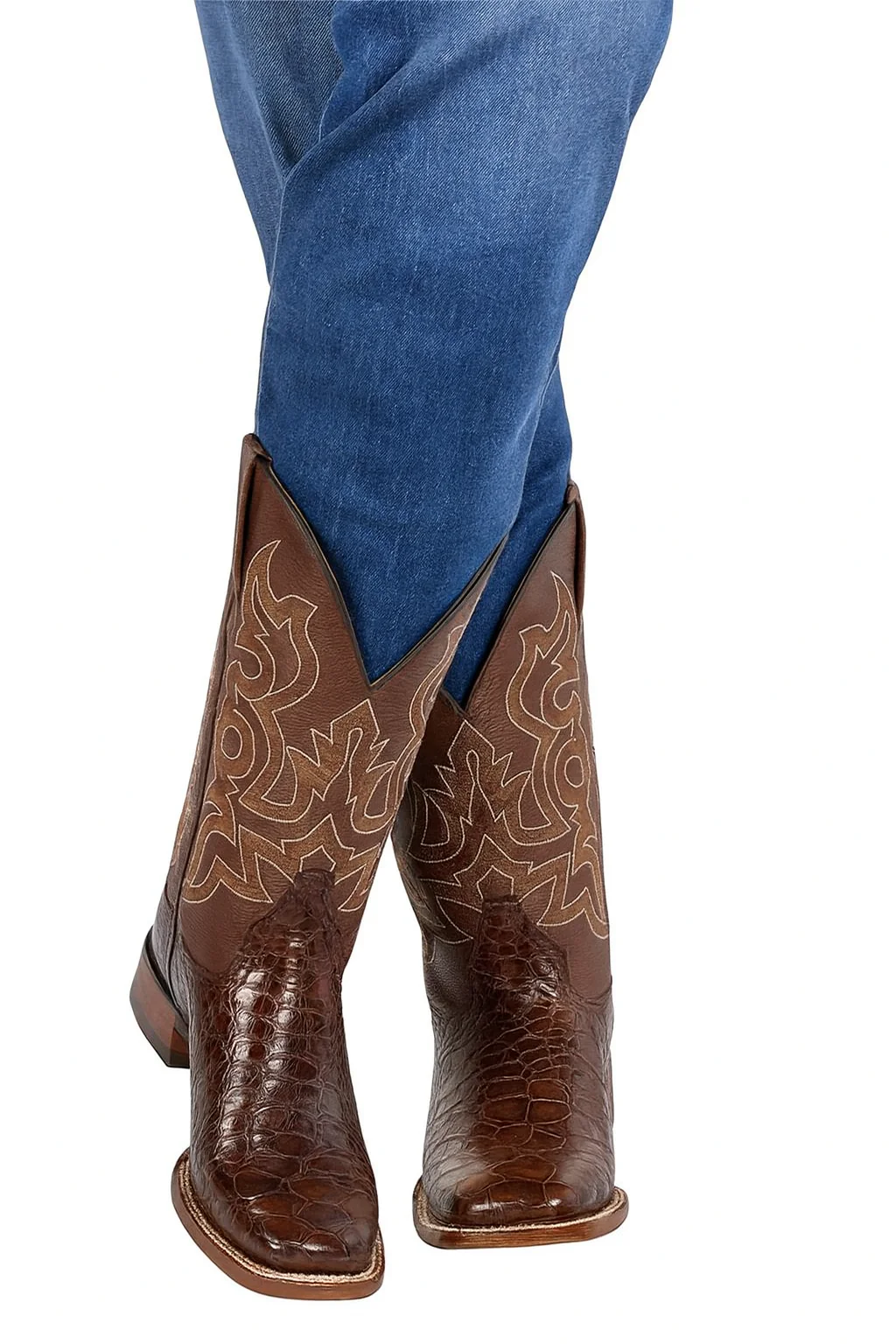 Botas de Tortuga Grabada Horma Rodeo Cuadrada - Image 9