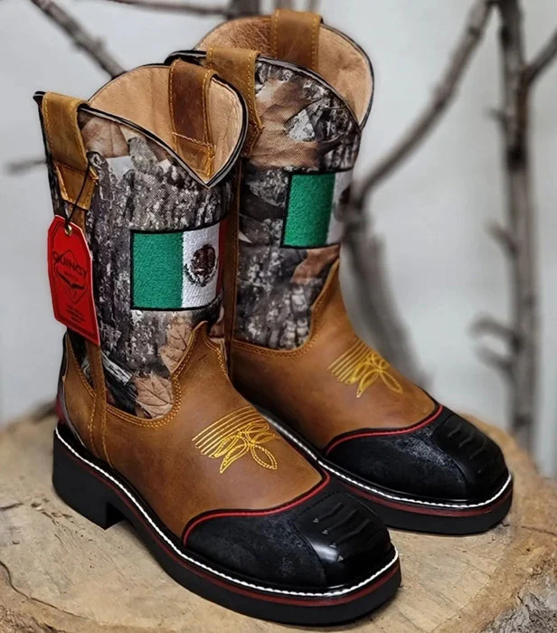 Botas de Trabajo Bandera de Mexico con Casco de Acero - Image 6