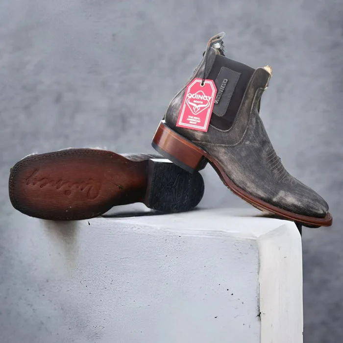 Botin Charro Quincy con Punta Cuadrada Color Cafe Claro - Image 6