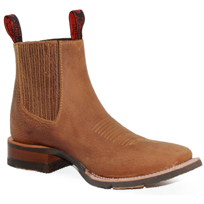 Botines Charros Quincy con Punta Cuadrada y Suela de Hule - Image 3