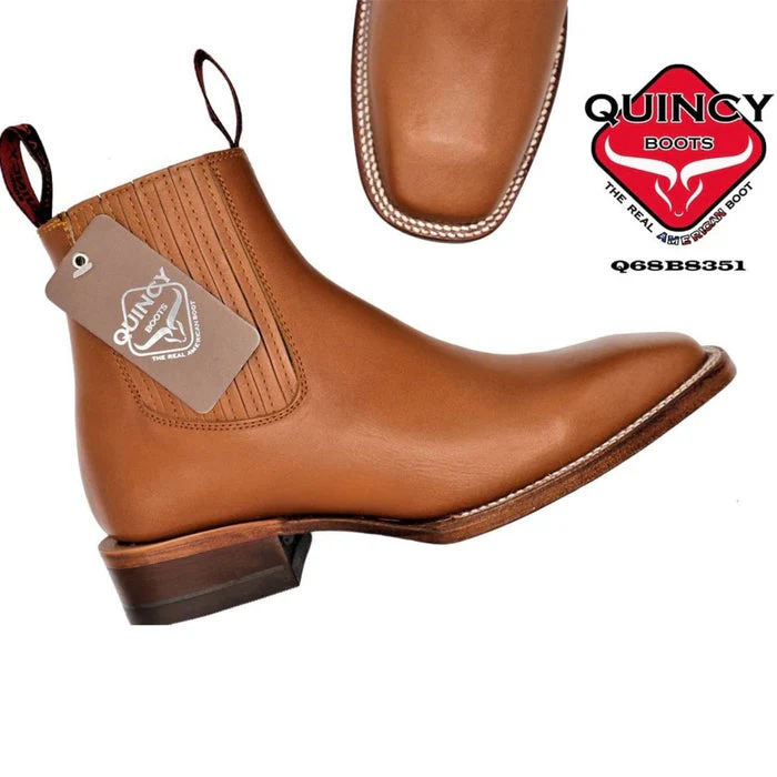 Botines Charros Quincy con Punta Cuadrada Color Miel - Image 7