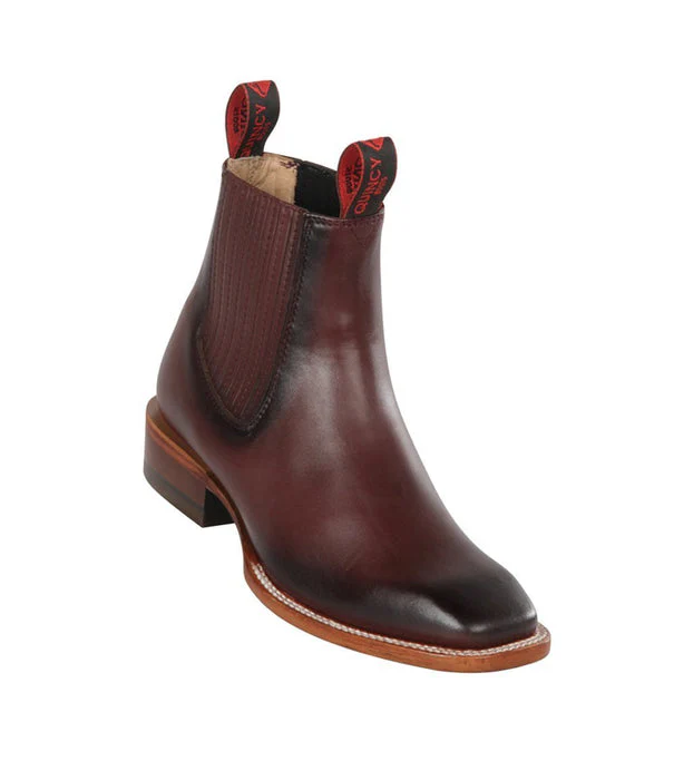 Botines Charros Quincy con Punta Cuadrada Color Vino - Image 6