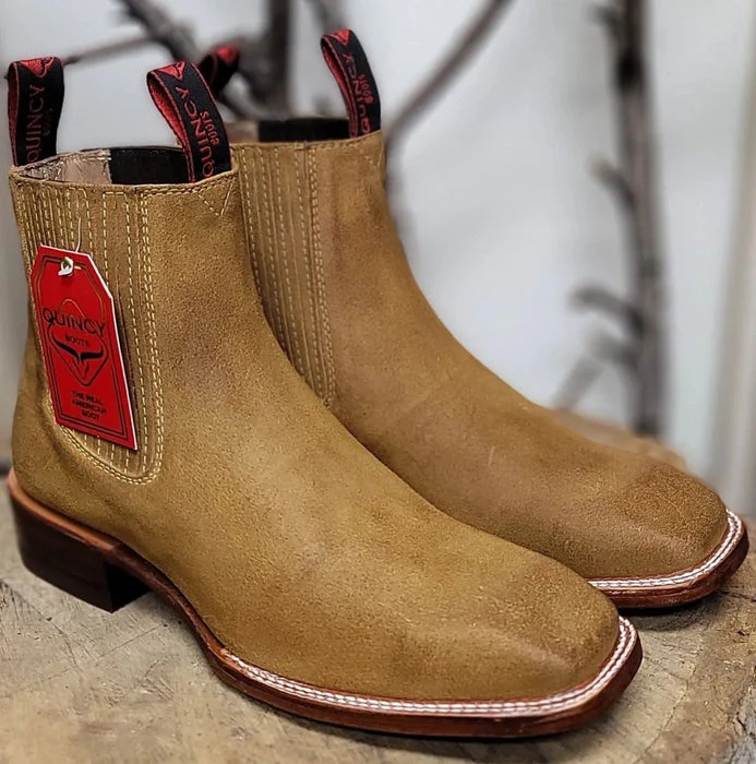 Botines Charros Quincy de Gamuza con Punta Cuadrada - Image 3