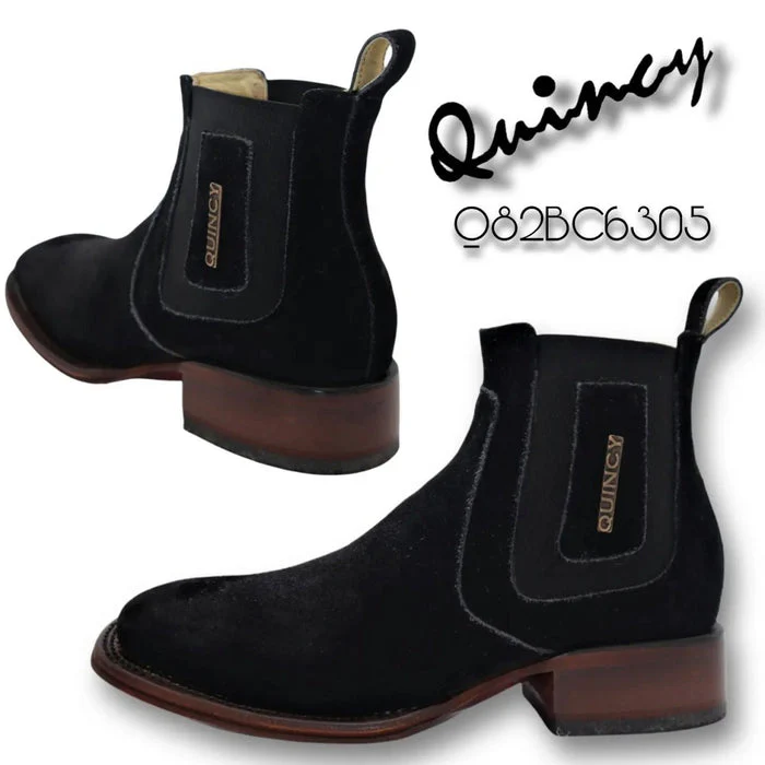 Botines Charros Quincy de Gamuza con Punta Cuadrada - Image 4