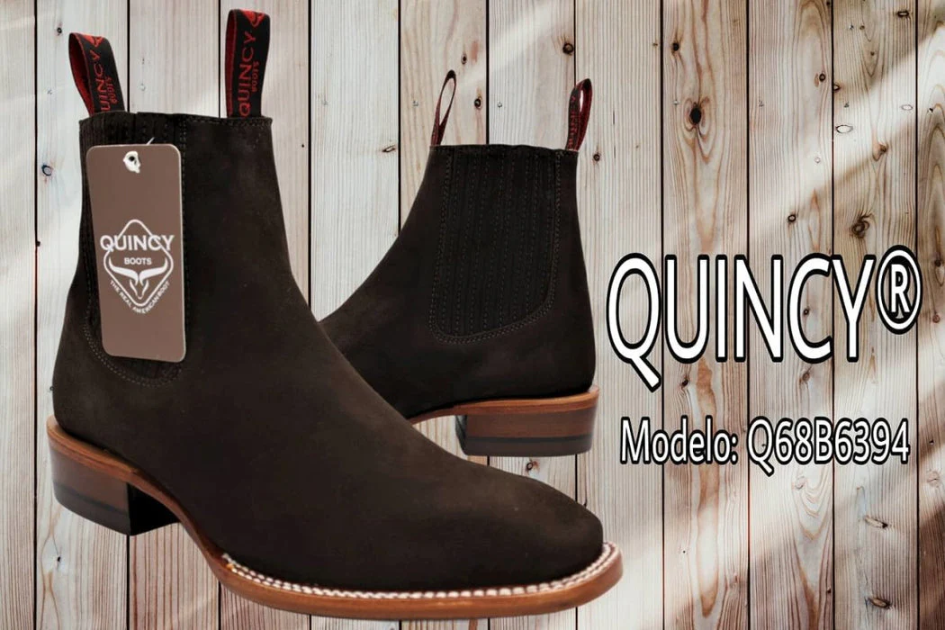 Botines Charros Quincy de Gamuza con Punta Cuadrada Color Chocolate - Image 8