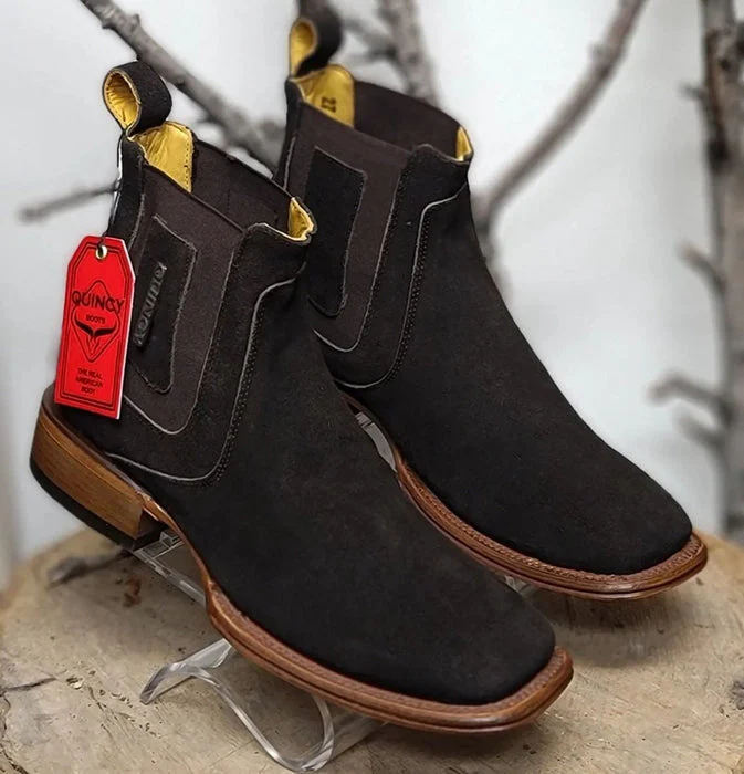 Botin Charro Quincy Nobuck con Punta Cuadrada - Image 2