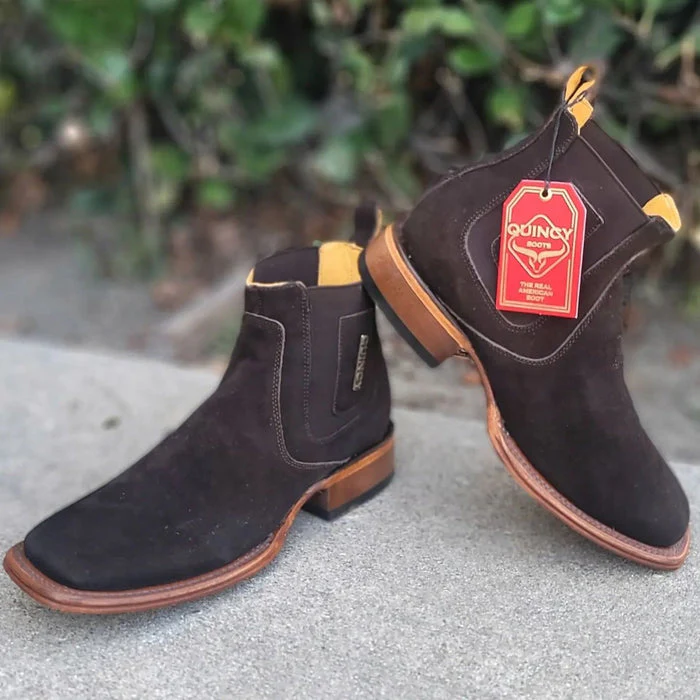 Botin Charro Quincy Nobuck con Punta Cuadrada - Image 4