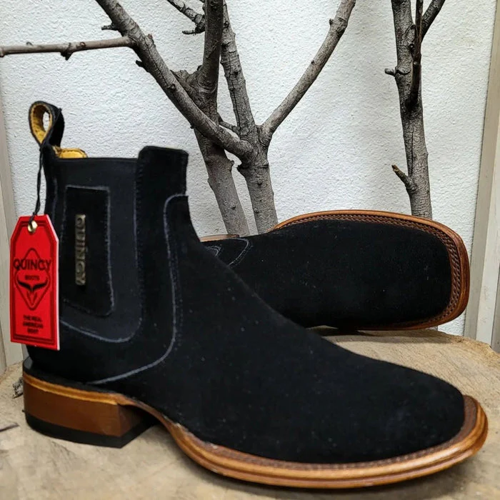 Botines Charros Quincy de Gamuza con Punta Cuadrada - Image 3