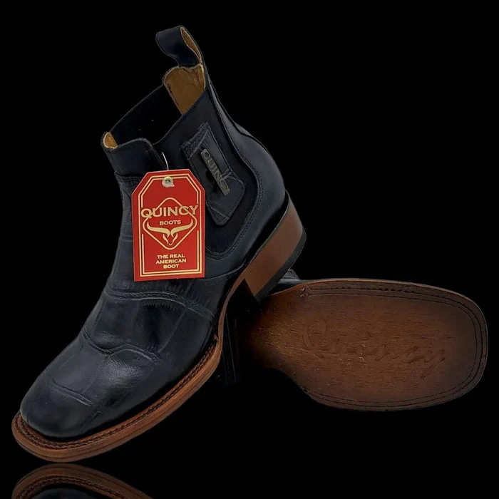 Botin de Cocodrilo Grabado con Punta Cuadrada - Image 8