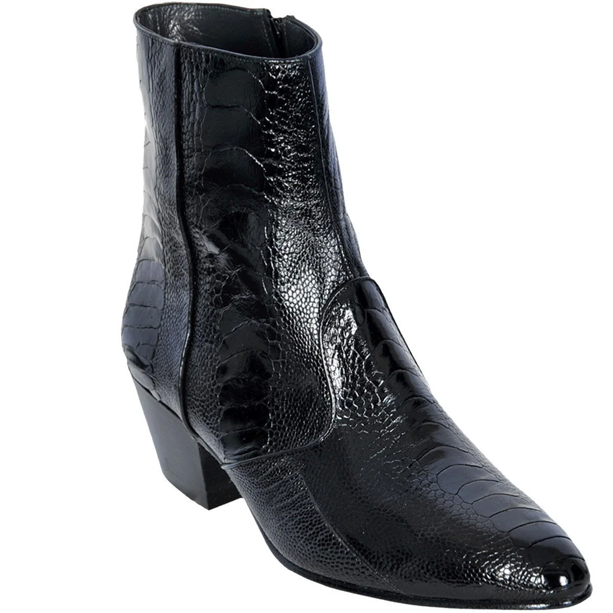 Botines Piel Avestruz Pata Horma Puntal LAB-630505