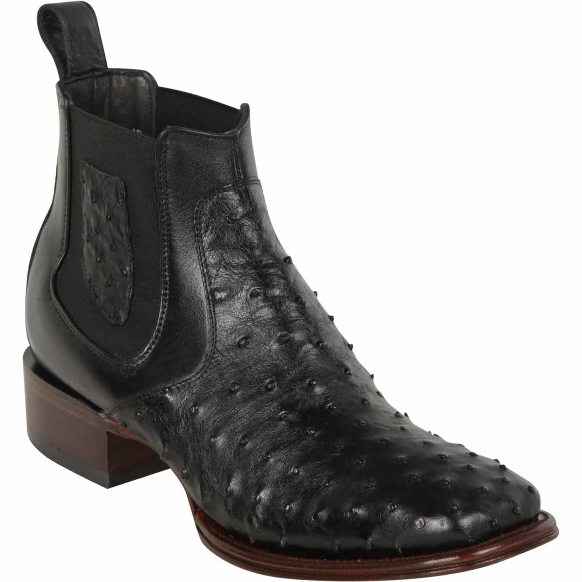 Botin Vaquero de Avestruz Original Horma Cuadrada LAB-82BV0305