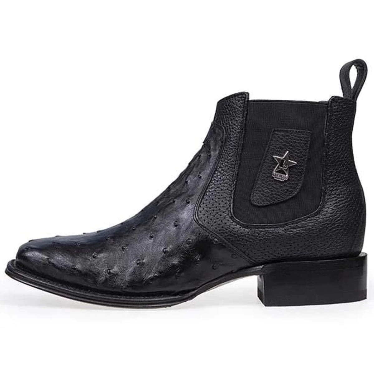 Botin Vaquero de Avestruz Original Horma Cuadrada LAB-82BV0305 - Image 3
