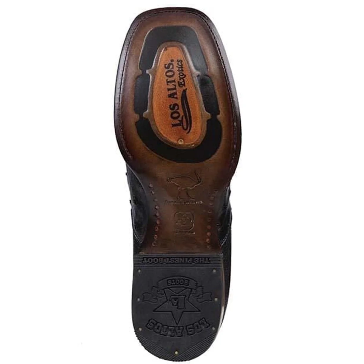 Botin Vaquero de Avestruz Original Horma Cuadrada LAB-82BV0305 - Image 6