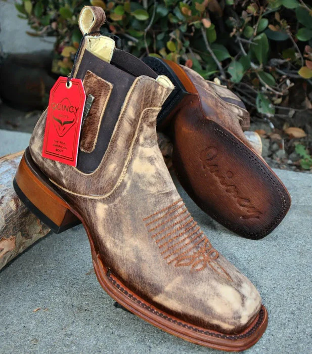 Botines Charros Quincy con Punta Cuadrada Color Bronce - Image 2