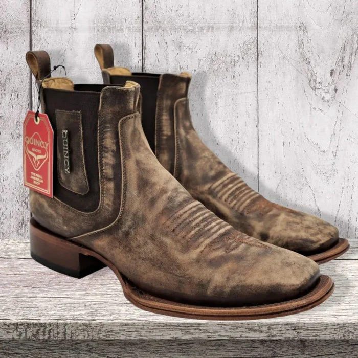Botines Charros Quincy con Punta Cuadrada Color Miel - Image 7