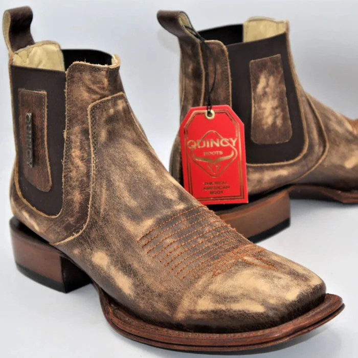 Botines Charros Quincy con Punta Cuadrada Color Miel - Image 2