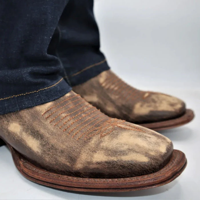Botines Charros Quincy con Punta Cuadrada Color Miel - Image 6