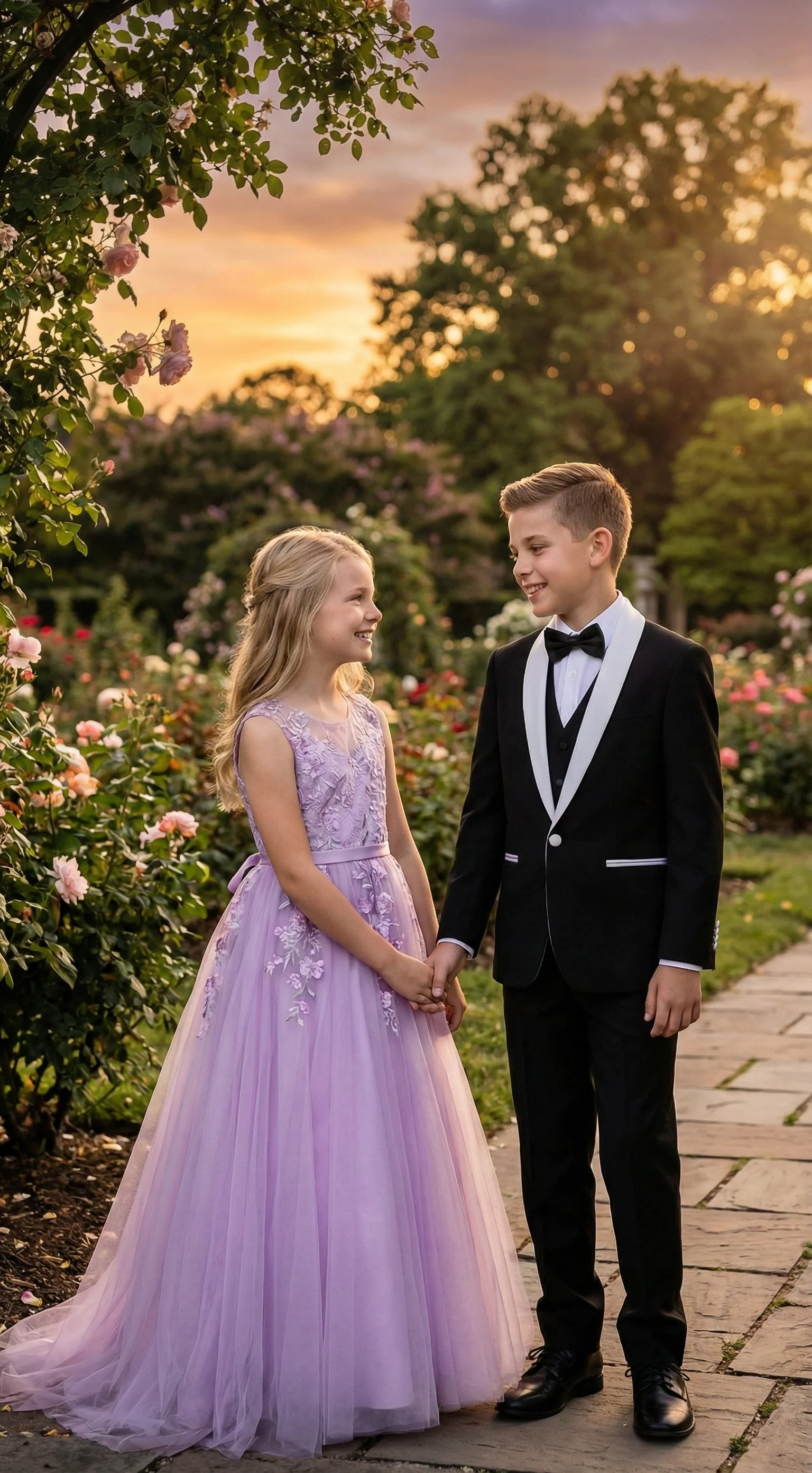 Boys Black Tuxedo Suit with White Shawl Lapel and Bow Tie | Formal Wedding & Prom Outfit Set - Image 4