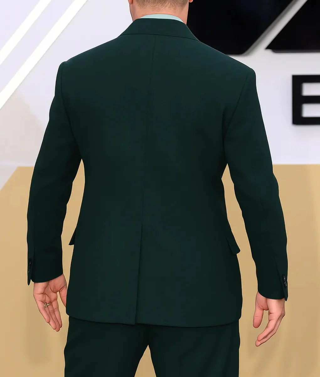 Brad Pitt Green Blazer - Image 2