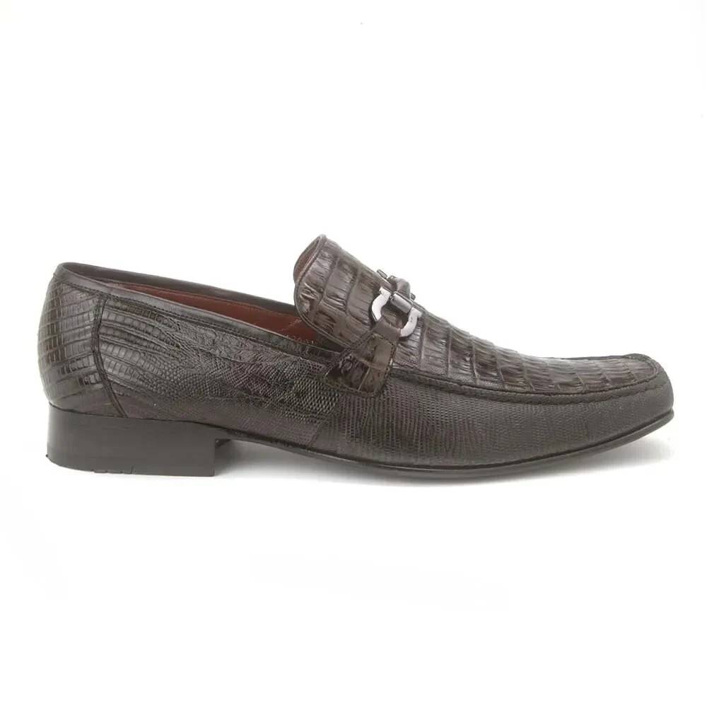 Brown Genuine Caiman Belly & Lizard Slip On By Los Altos - Image 2