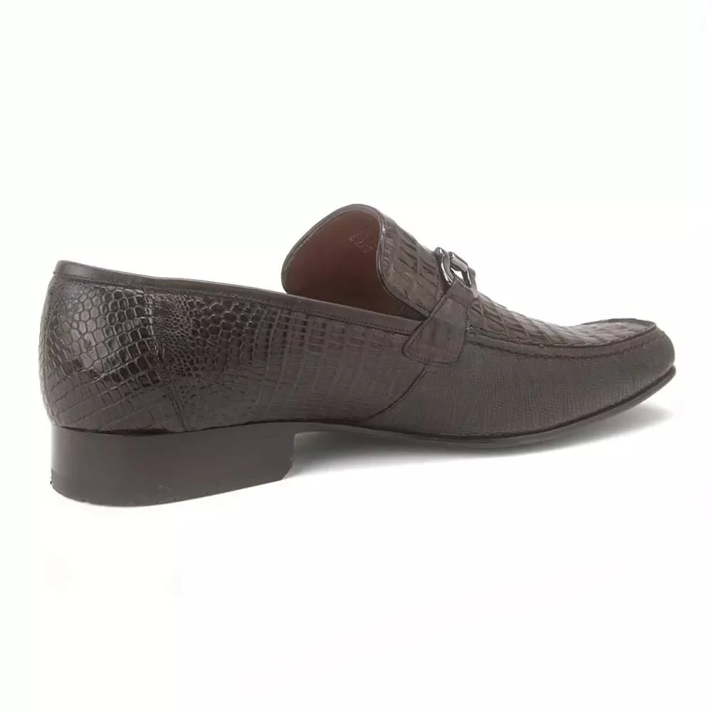Brown Genuine Caiman Belly & Lizard Slip On By Los Altos - Image 3