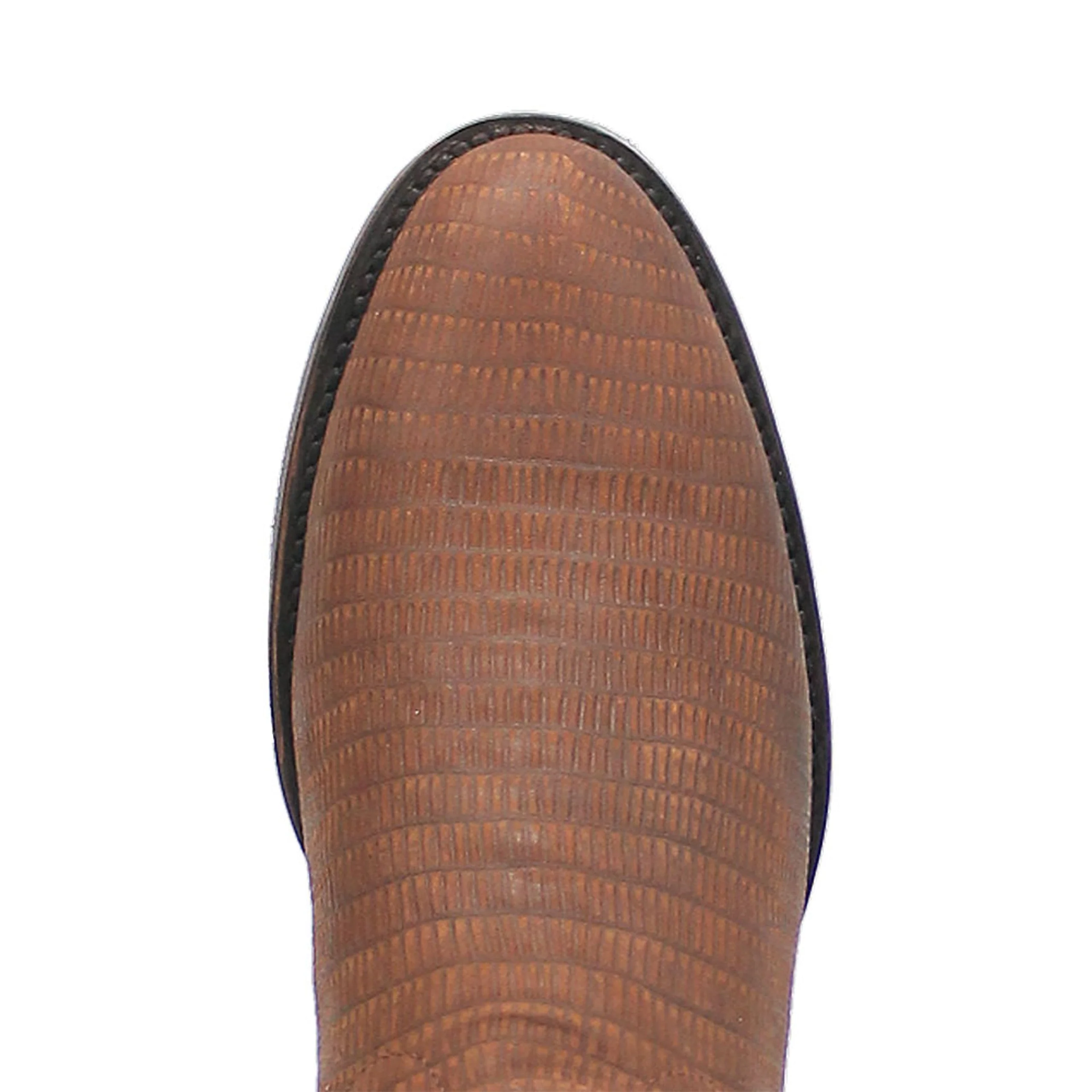 Dingo Brown Lizard Print Snip Toe Leather Boots - Image 4