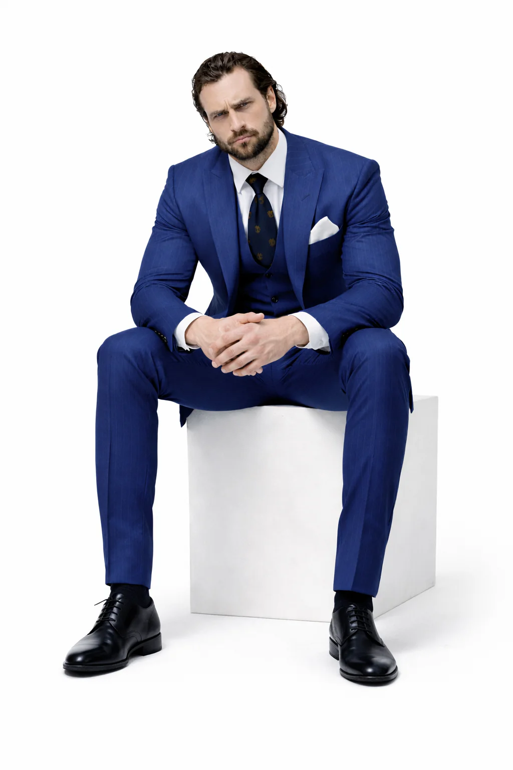 Bullet Train Tangerine Blue Suit - Image 5