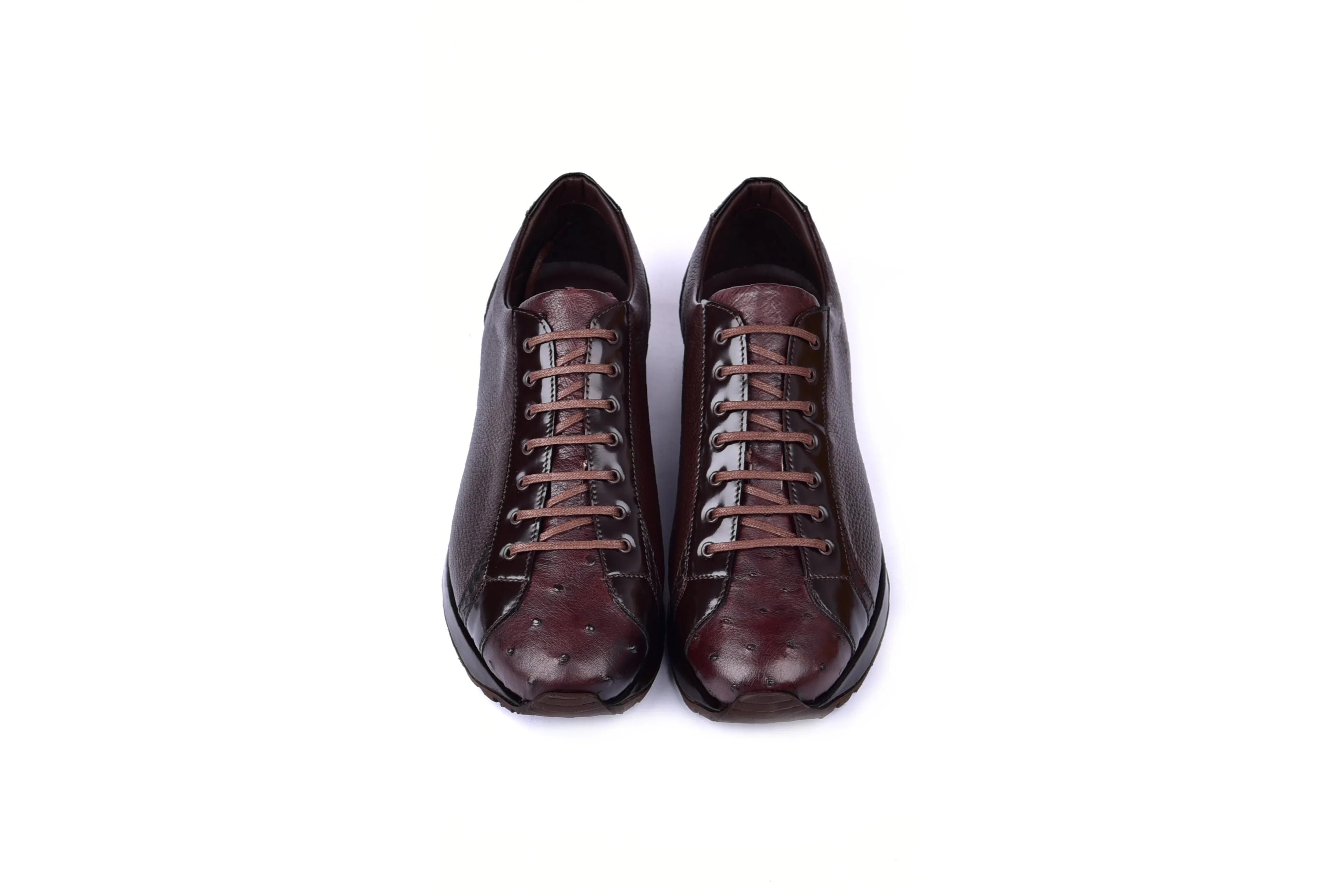C0013043-5581 Genuine Ostrich Fashion Sneaker-Brown - Image 4