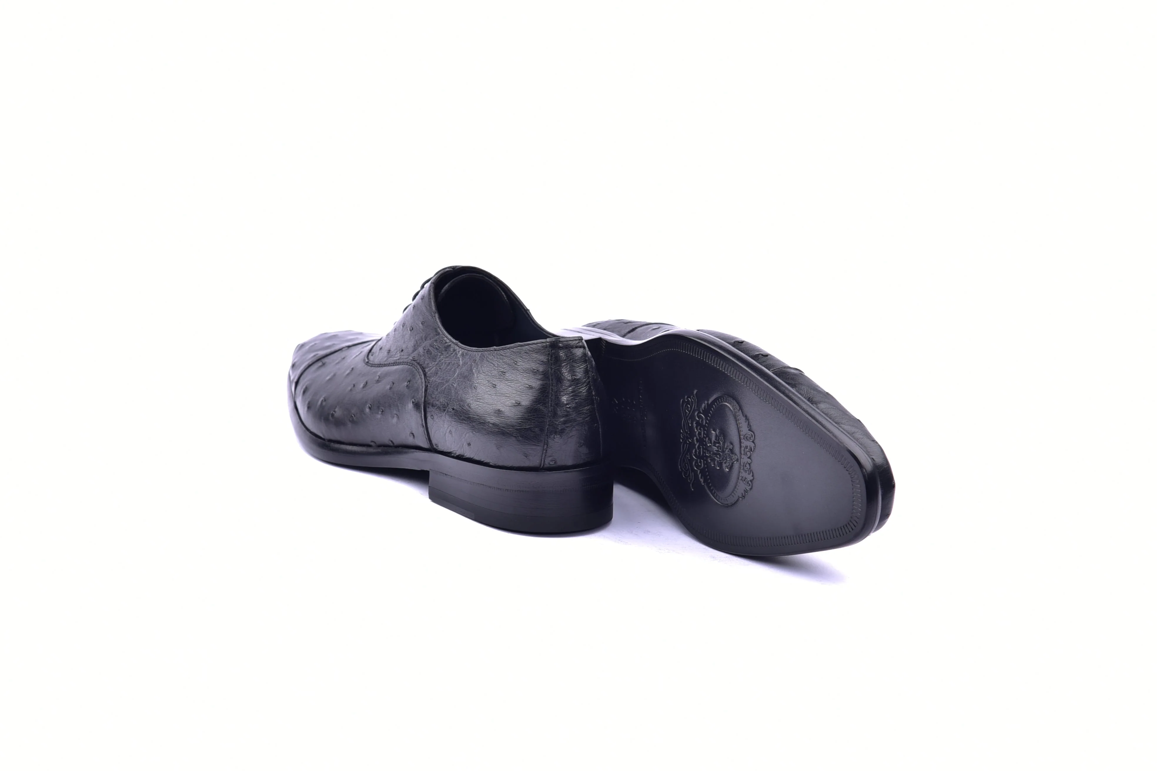 C009-6265 Genuine Ostrich Cap toe- Black - Image 4
