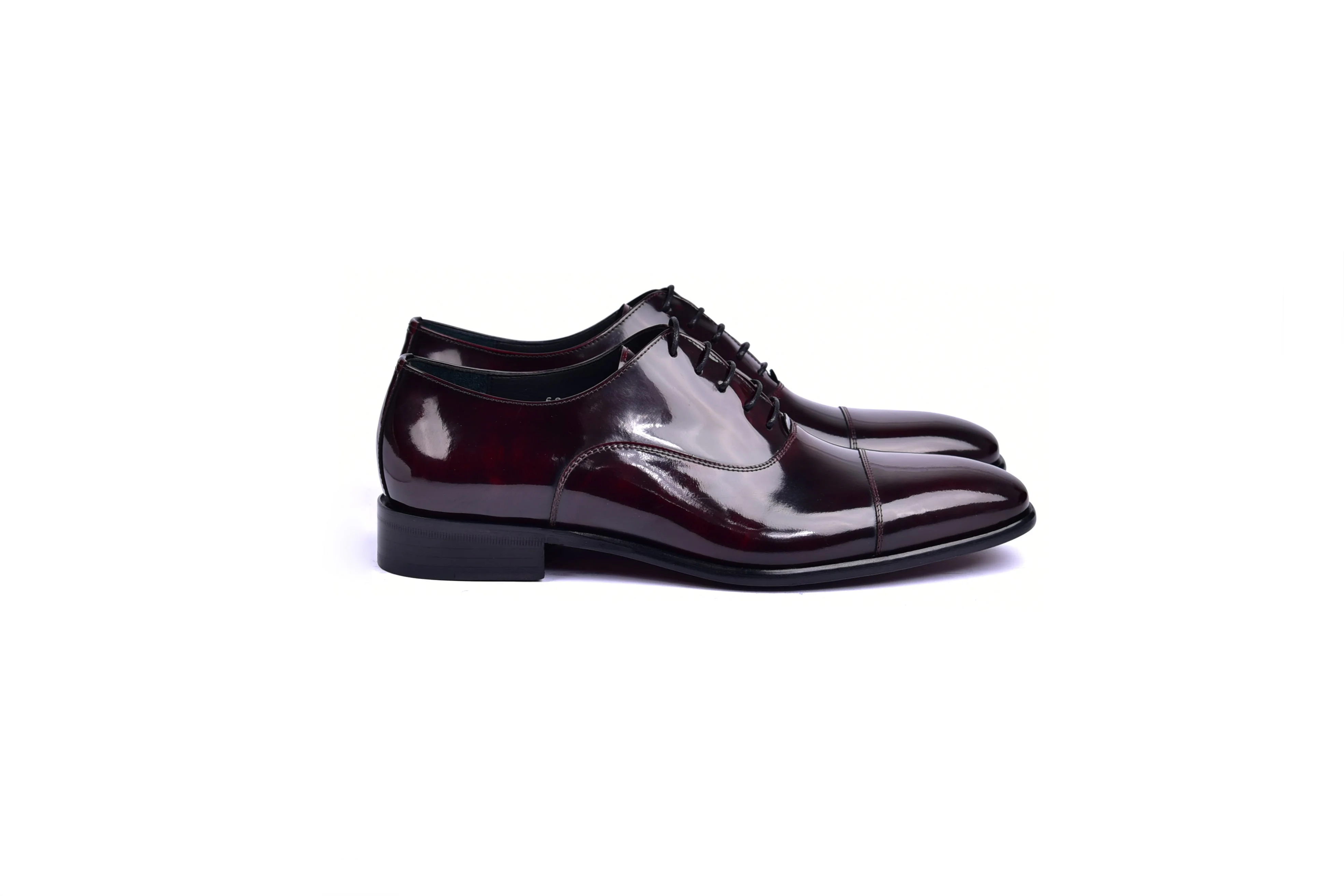 C0093-6265 Cap toe Lace up-Shinny Calf Burgundy - Image 2