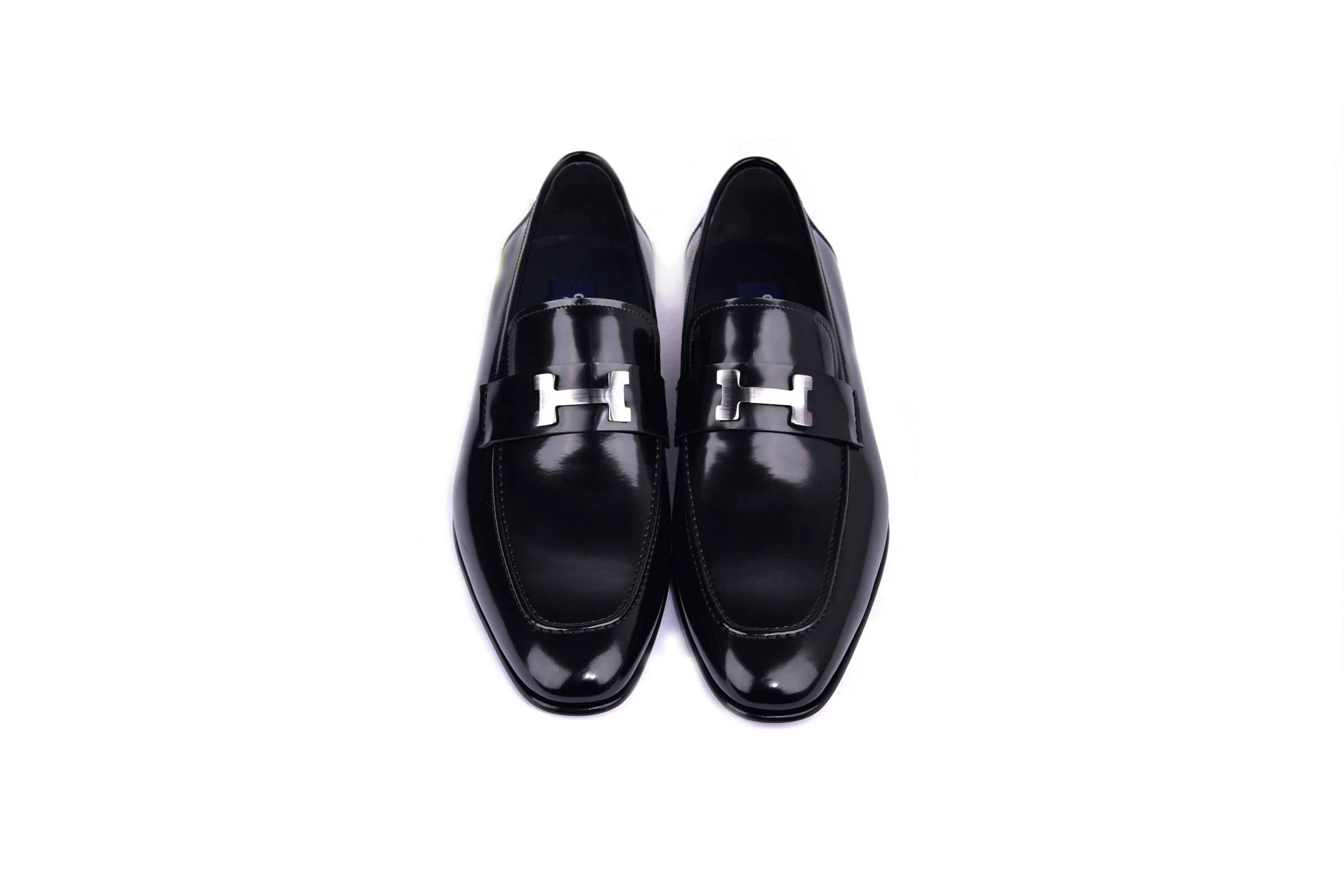C02006-5760 H buckle Lux Calf High Gloss Black