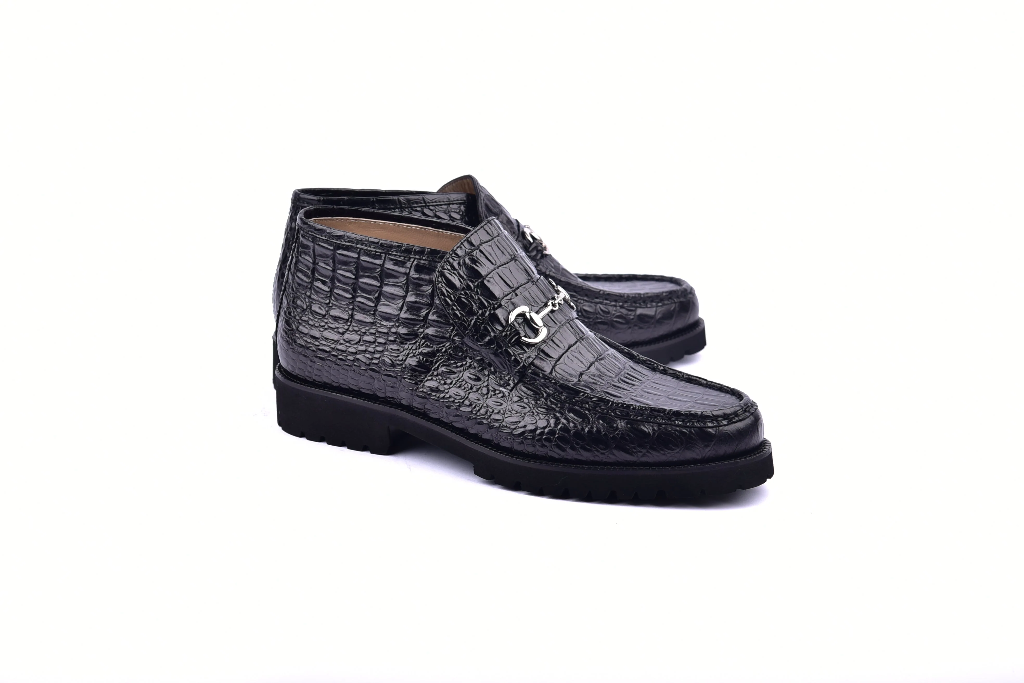 C03023-5786C Horn Back Print Leather- Black
