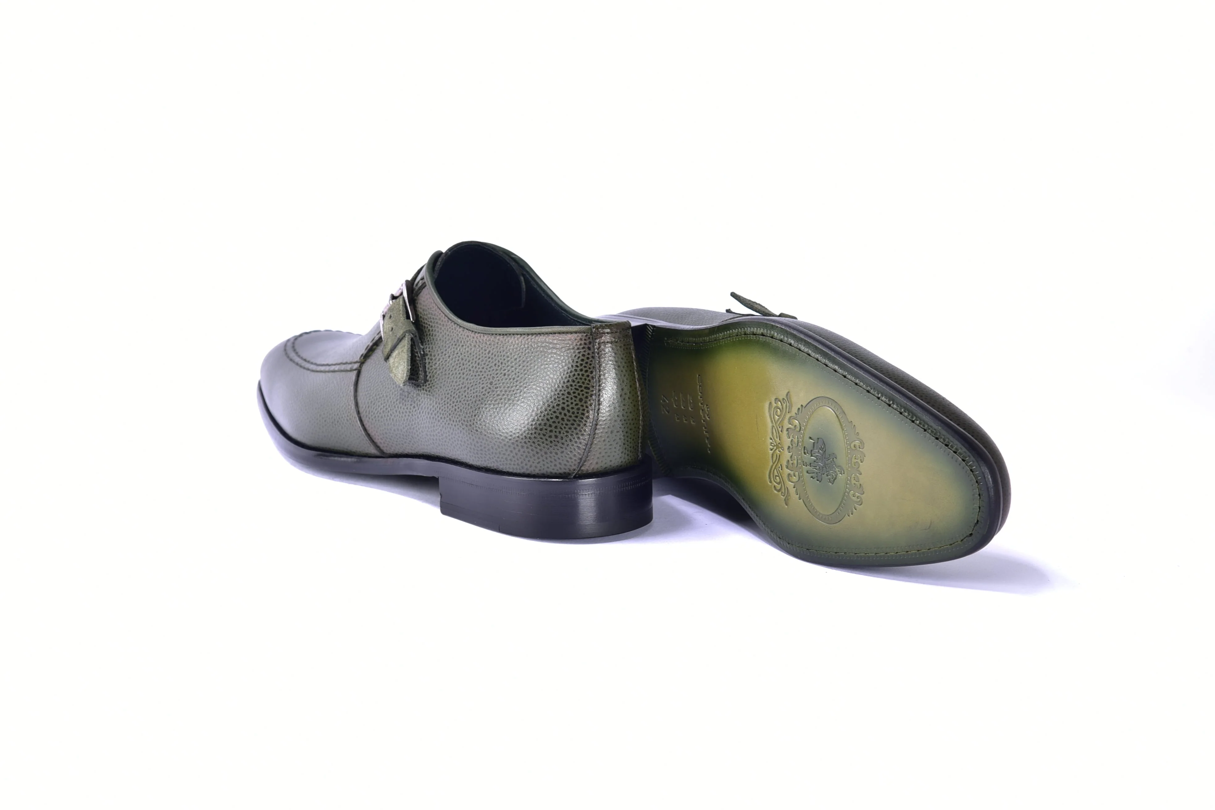 C052-6471 Monk strap-Green - Image 3