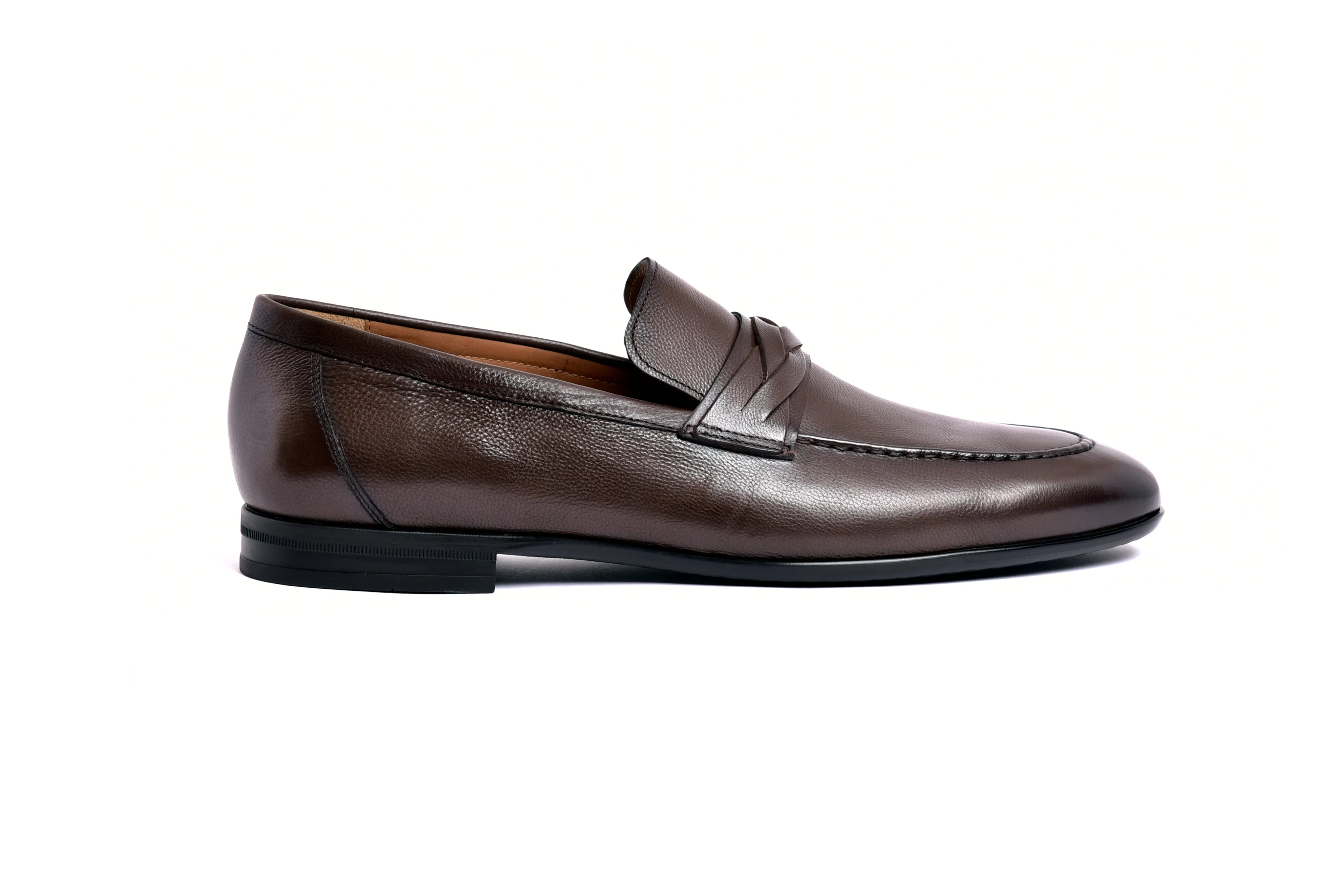 C161-5532 Deer skin Loafer- Brown - Image 4