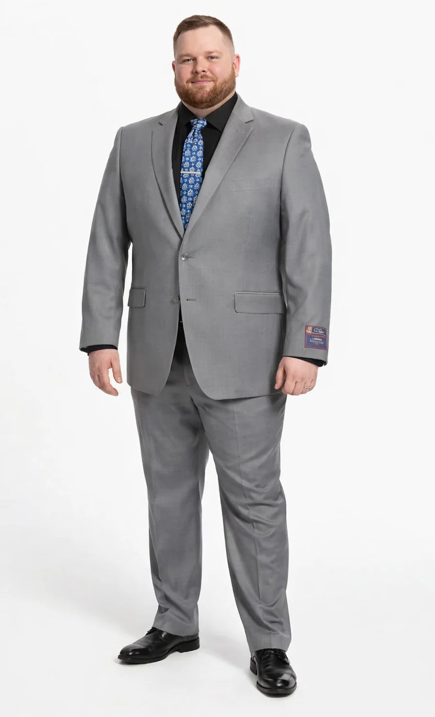 Carlo Lusso Medium Gray Two-button Poly Blend Suit - Image 5