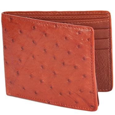Cartera Avestruz Original Cognac