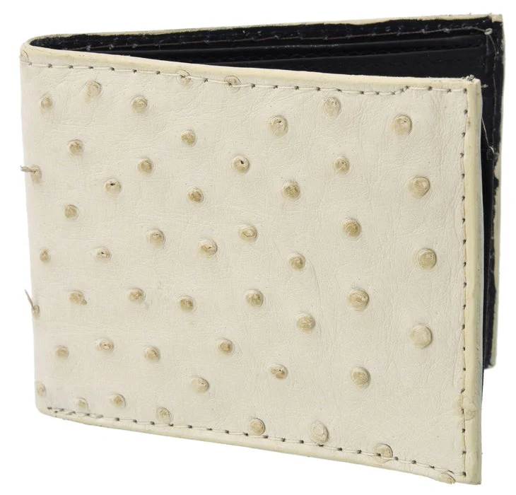 Cartera de Avestruz Original Color Hueso
