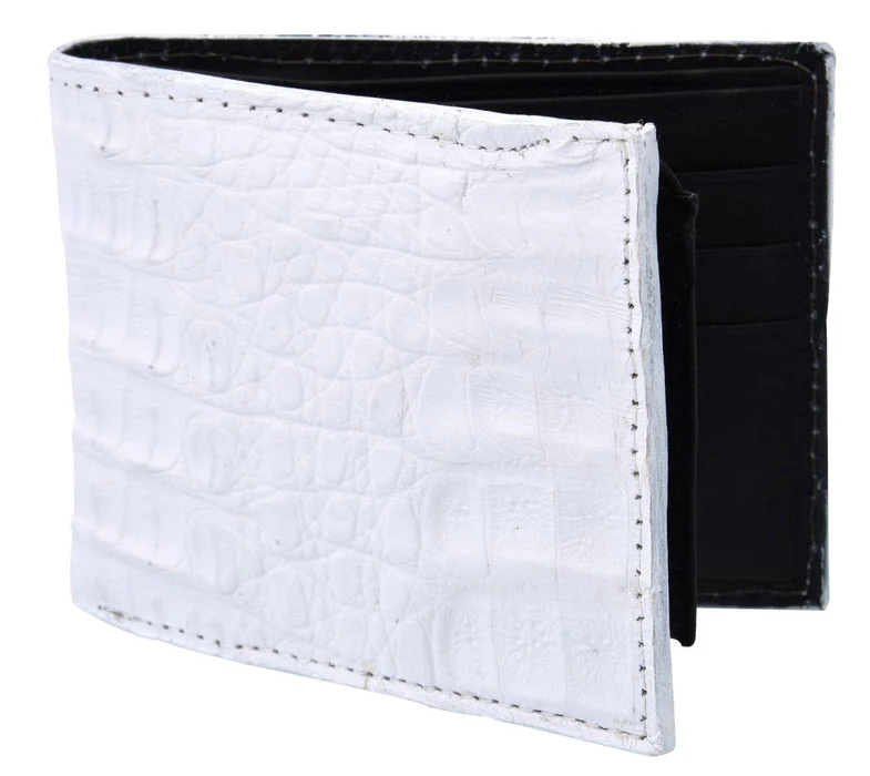 Cartera de Cocodrilo Original Color Blanco