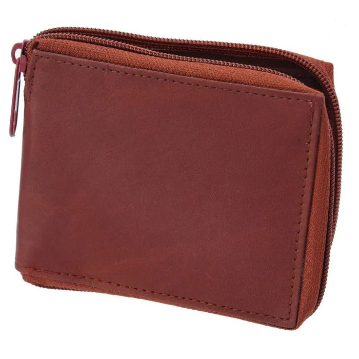 Cartera de Piel con Cierre
