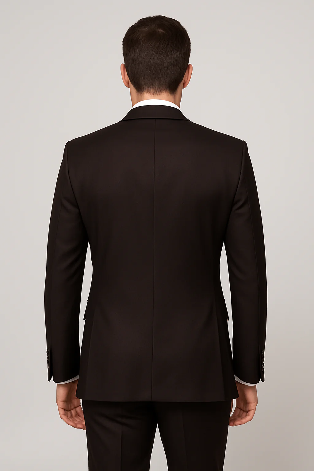 Chocolate Brown Slim Fit Suit – Rossi Man Max 3-Piece Formal Set - Image 2