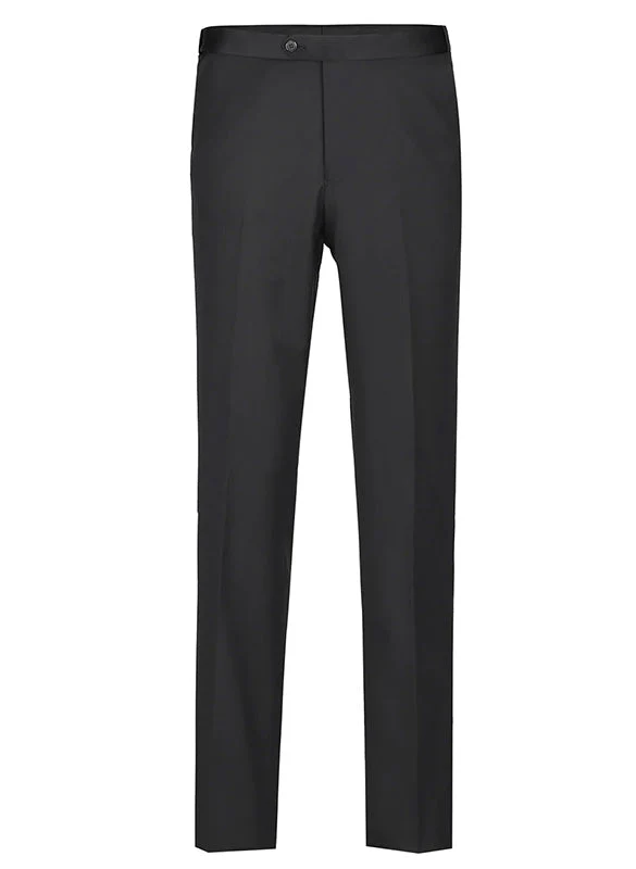 Classic Black Regular Fit 100% Wool Tuxedo Suit - Image 5