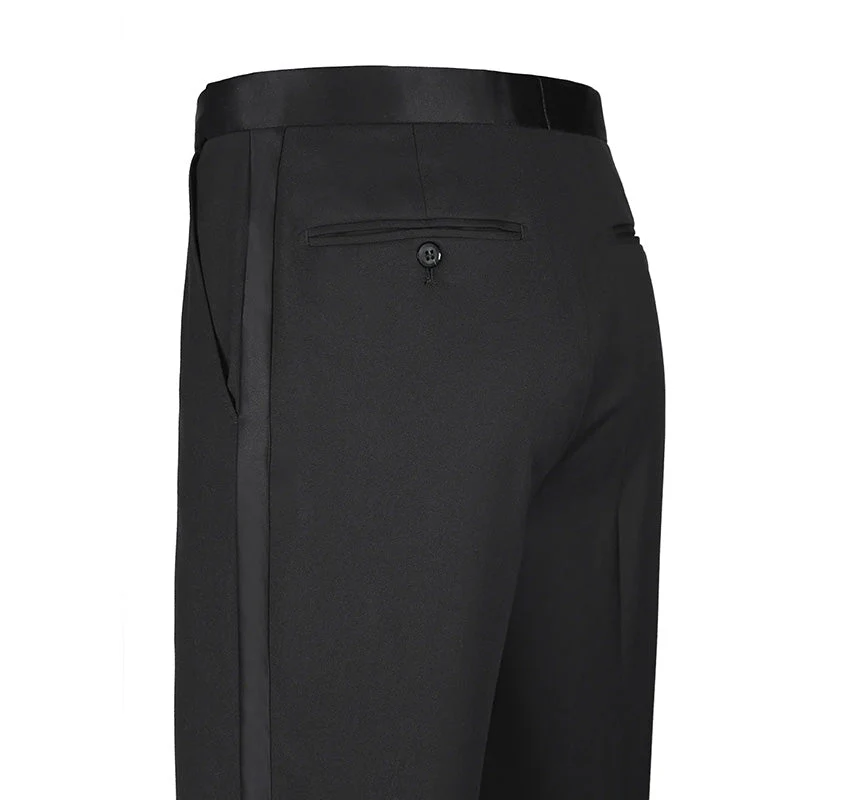 Classic Black Regular Fit 100% Wool Tuxedo Suit - Image 6