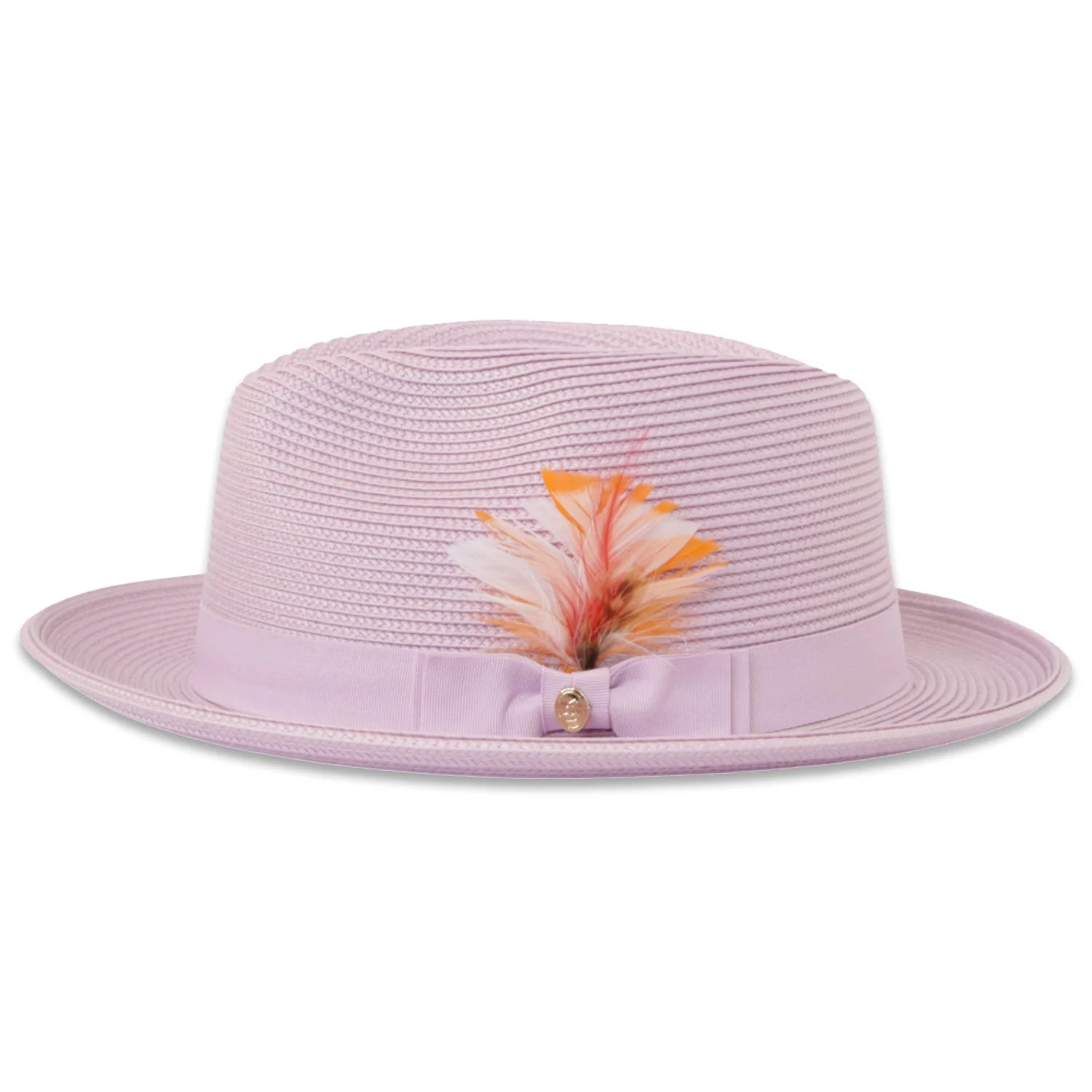 Tapa Crushable Straw Hat Fedora in Lavender - Image 2