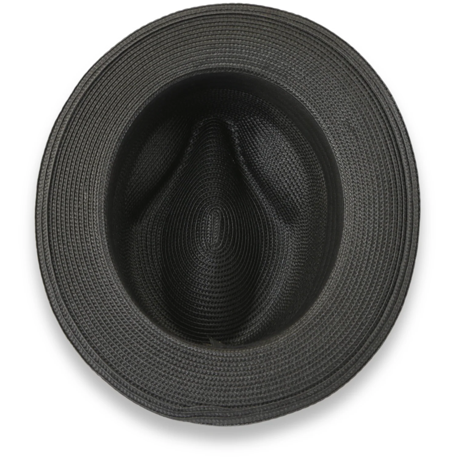 Tapa Crushable Straw Hat Fedora in Black - Image 3