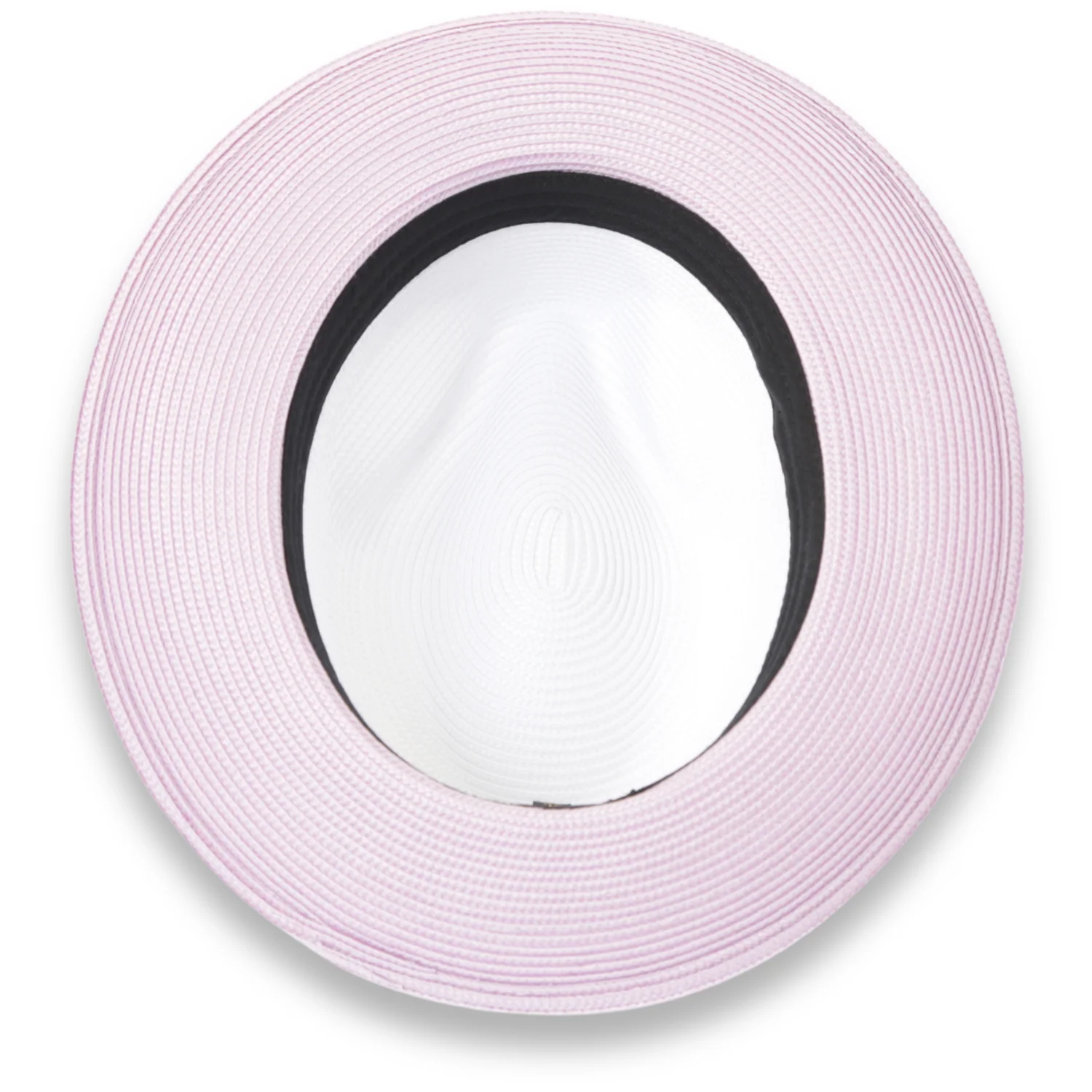 Tapa Crushable Straw Hat Fedora in Two Tone Lavender-White - Image 3