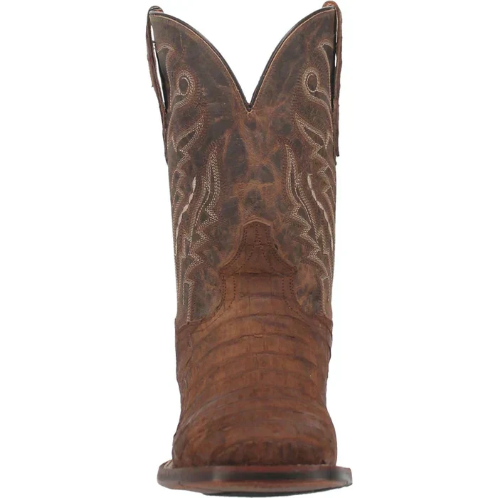 Dan Post Men's Mickey Genuine Caiman Belly Square Toe Boots - Tan - Image 4